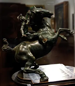 Rearing: The Rearing Horse and Mounted Warrior. Bronze. 16th century