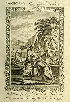 1780s: Rebekah giving drink to Abraham's servant