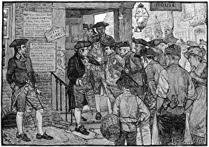 Resign: Rebellion in America: Boston mob attempting to