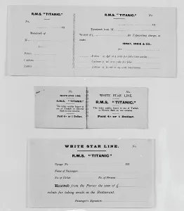 Receipt: Receipt and ticket from the Titanic