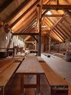Lejre: Reception hall, Viking King's Hall, Lejre Land of Legends