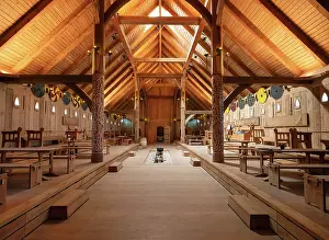 Roskilde: Reception hall, Viking King's Hall, Lejre Land of Legends