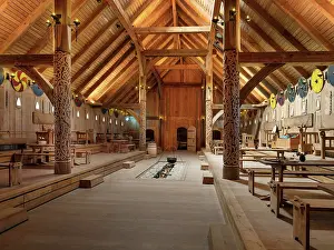 Roskilde: Reception hall, Viking King's Hall, Lejre Land of Legends