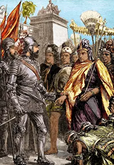 Cortes: Reception of Hernan Cortes by Montezuma, 1519