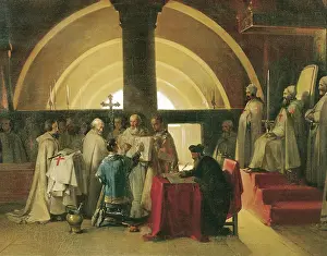 Templars: Reception of Jacques de Molay. 1840s; Reception