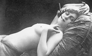 Languid: RECLINING NUDE SMOKING