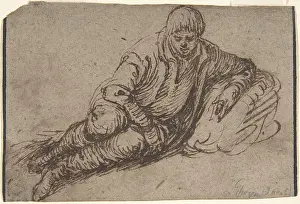 Recto: A Reclining Peasant (recto); Study of a Young