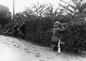 Hedge: Reconnaissance unit of the Waffen-SS during the retreat