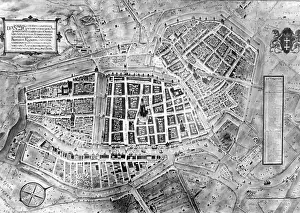 Approx: Reconstructed city map of Gdansk, approx. 1500