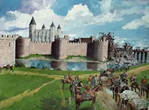 Iiis: Reconstructed view, Tower of London, 1300
