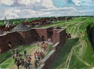 1540s: Reconstructed view, Tower of London, 1540s