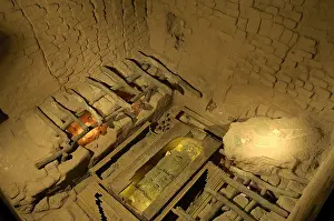 Mochica: Reconstruction of the tomb. Moche or Mochica
