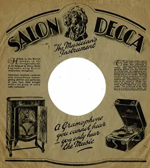 Sleeve: Record sleeve, Salon Decca gramophone