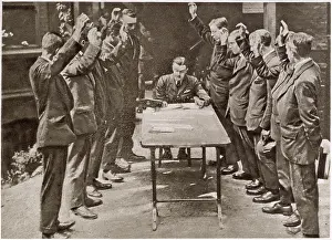 Recruiting: Recruiting for R.A.F. - Taking Oath 1918