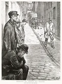Unemployed: Recruiting the Sandwich Men: Rejected 1894