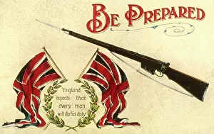 Laurels: Recruitment postcard, England expects, , WW1