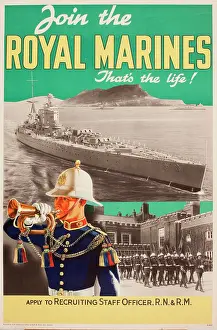 Bugle: Recruitment poster, The Royal Marines