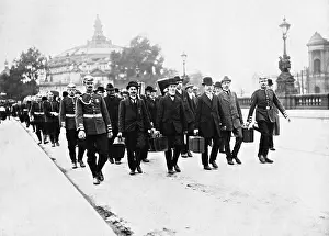 Assigned: Recruits on the march to the barracks, 1911