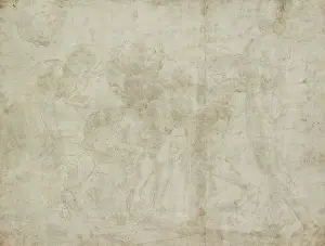 Bodycolour: Recto: Euclid instructing his Pupils