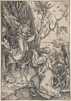 Recto: Recto: Joachim and the Angel; Verso, in upper