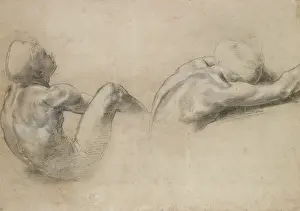 Stylus: Recto: Two nudes, Verso: Two Studies of an elderly Man