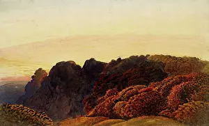 Bodycolour: Recto: Yellow Twilight; Verso: Landscape composition