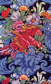 Tess Hines: Red bird and flowers