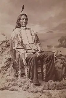 Laramie: Red Cloud wears a traditional costume, ca