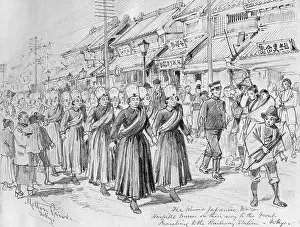 Tokio: Red Cross in Japan, nurses for the front, 1904