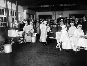 Aachen: Red Cross kitchen at Aachen, 1915