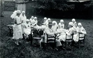 Wisbech: Red Cross Nurses Garden Tea Party, Wisbech, England