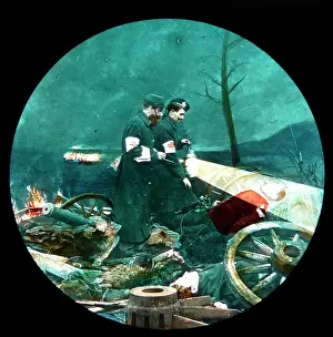 Benevolence: Red Cross workers on World War One battlefield
