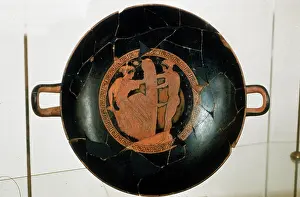 Kylix: Red-figure kylix from Attica, showing