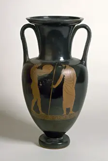 Amphora: Red-figure Nolan amphora - discus thrower