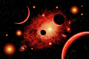 Supernova: A red giant star system