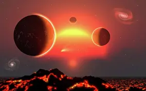 Cosmic: A red giant star and its system of planets