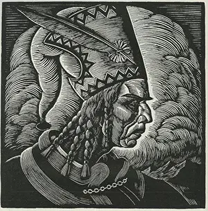 Skoczylas: Red Indian chief