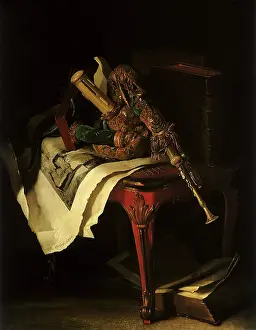 1742: Red Lacquered Stool