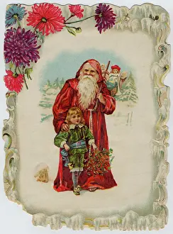 Robed: Red Robed Santa with Boy