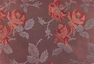 Greyish: Red Roses on a Dark Red Background
