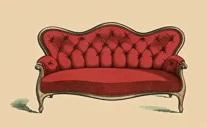 Upholstered: Red Sofa