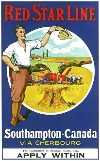 Arable: Red Star Line to Canada poster