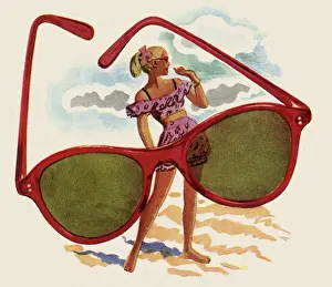 Lenses: Red Sunglasses and Girl