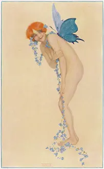 Pin-Up: Red, white and blue by Rapahael Kirchner