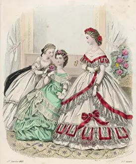 Puffings: Red - White Dress 1863