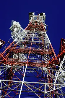 Transmit: Red and White Microwave Tower Southfield
