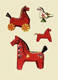 Crafted: Red Wooden Horse