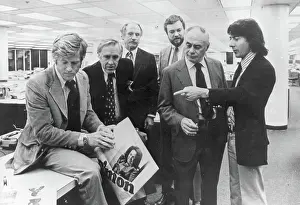 Watergate: Redford, Hoffman, Robards, on Watergate film set
