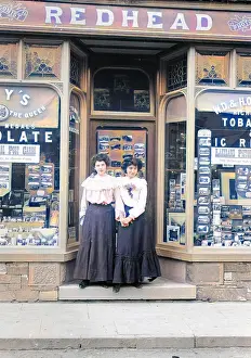 The Battersby Collection: Redhead's shop, Coniston, with Annie and Kate