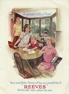 Tearful: Reeves paints advertisement